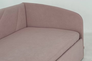Кровать в детскую 0.9 Бест (Софа), нежно-розовый (велюр) в Кушве - предосмотр 5