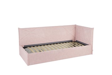 Кровать в детскую 0.9 Бест (Тахта), нежно-розовый (велюр) в Ревде - предосмотр 1