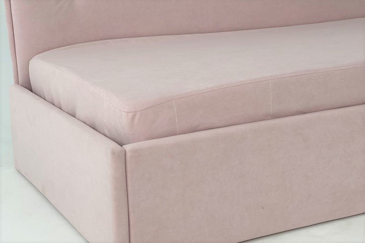 Кровать в детскую 0.9 Бест (Тахта), нежно-розовый (велюр) в Ревде - изображение 3