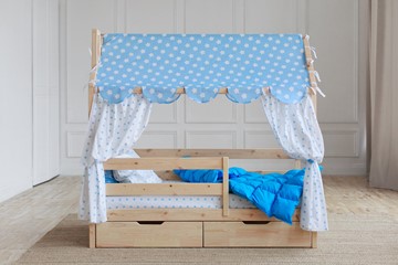 Кровать детская Домик с ящиками, без покраски в Ревде