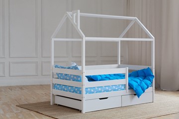 Кровать детская Домик с ящиками, цвет белый в Красноуфимске