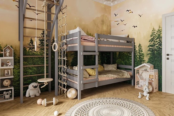 Детская кровать Джуниор двухъярусная (Антрацит) в Екатеринбурге - изображение 2