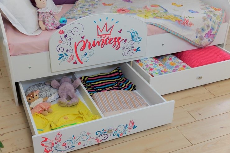 Кровать детская Эльза с бортиком, Розовый (щиты) в Ревде - изображение 6