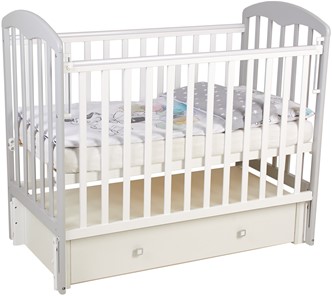 Детская кровать Фея 328 Белый / Серый в Красноуфимске