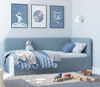 Детская кровать Leonardo голубой 160х70 в Ревде - предосмотр 4