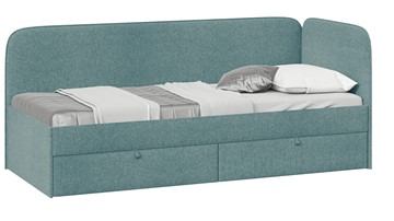Кровать подростковая Молли тип 1 (80), Микровелюр Scandi Indigo 11 в Красноуфимске