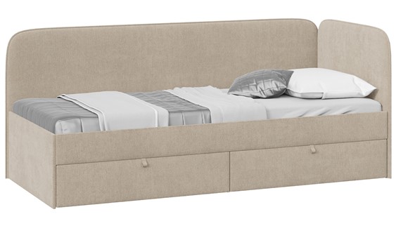 Подростковая кровать Молли тип 1 (90), Микровелюр Scandi Cream 03 в Ревде - изображение