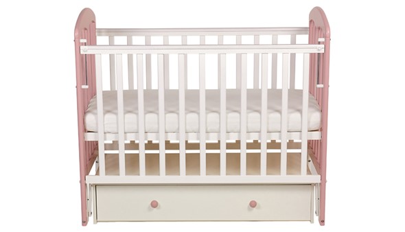 Кровать детская Polini kids Simple 328, белый-розовый в Первоуральске - изображение