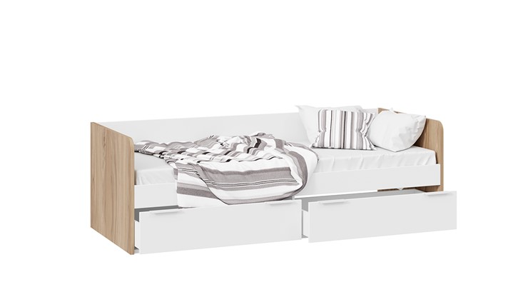 Кровать в детскую Порто ТД-393.12.01 (Яблоня беллуно/Белый софт) в Ревде - изображение 1