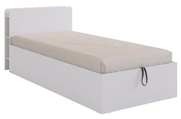 Кровать в детскую с подъемным механизмом Юниор 90х200 (белое дерево) в Ревде