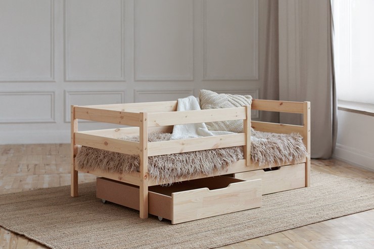 Кровать детская Софа с ящиками, без покраски в Богдановиче - изображение 1