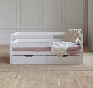 Кровать детская Софа с ящиками, цвет белый в Богдановиче