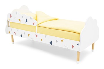 Кровать в детскую Stumpa Облако "Треугольники желтый, синий, розовый" в Ревде