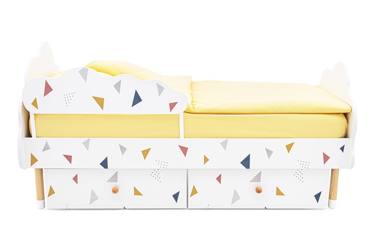 Кровать в детскую Stumpa Облако "Треугольники желтый, синий, розовый" в Новоуральске - изображение 8