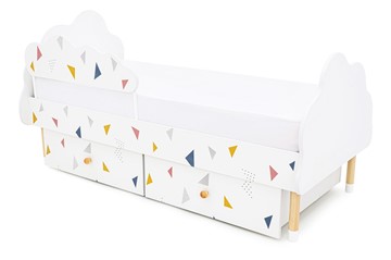Кровать в детскую Stumpa Облако "Треугольники желтый, синий, розовый" в Первоуральске - предосмотр 9