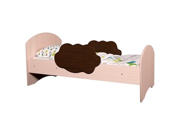 Детская кровать с бортиками Тучка, корпус Дуб млечный, фасад Венге в Полевском