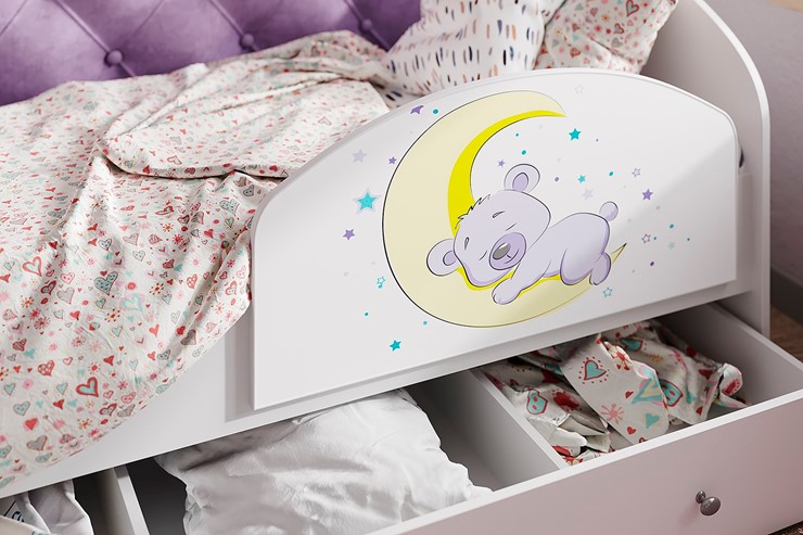 Детская кровать односпальная Звездочка с бортиком, Бежевый в Ревде - изображение 2