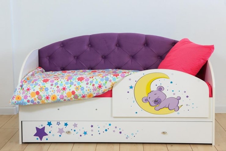 Кровать детская односпальная Звездочка с бортиком, Фиолетовый в Екатеринбурге - изображение 7