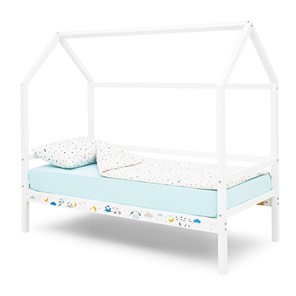 1-спальная детская кровать Svogen белый/барашки в Екатеринбурге