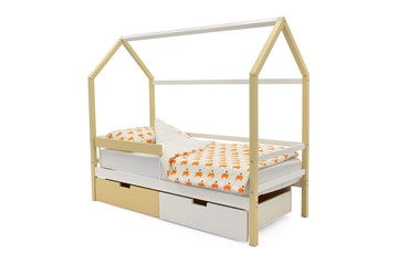 Кровать-домик в детскую Svogen бежево-белый в Ирбите