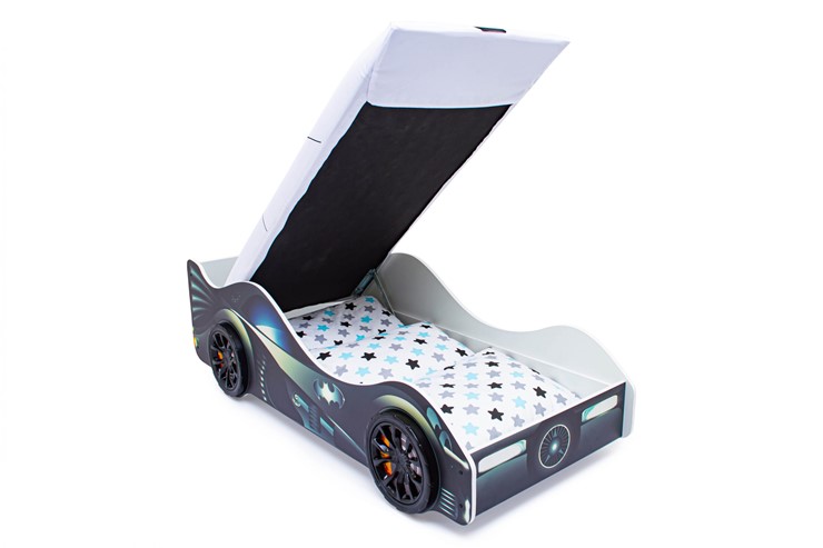 Кровать-машина в детскую Бэтмобиль желтая с подъемным механизмом в Екатеринбурге - изображение 4