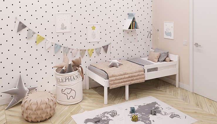 Детская кровать POLINI Kids Simple 935 Белый в Артемовском - изображение 6