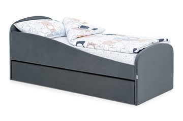 Кровать с ящиком Letmo графит (велюр) в Ревде
