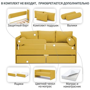 Кровать Soffal горчичный (велюр) в Екатеринбурге - предосмотр 22