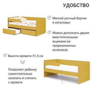 Кровать Soffal горчичный (велюр) в Екатеринбурге - предосмотр 23