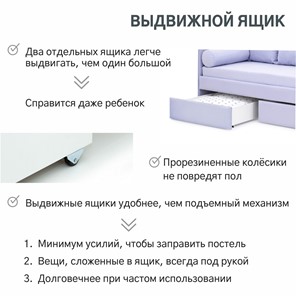 Детская кровать Soffal нежная сирень (микрошенилл) в Екатеринбурге - предосмотр 22
