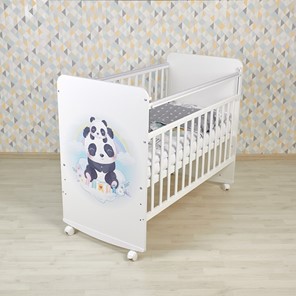 Кроватка детская Фея 702 Милые панды, белый в Кушве