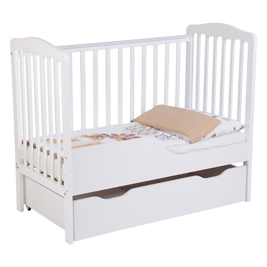 Кроватка для новорожденных POLINI Kids Simple 310-01 Белый в Первоуральске - изображение 6