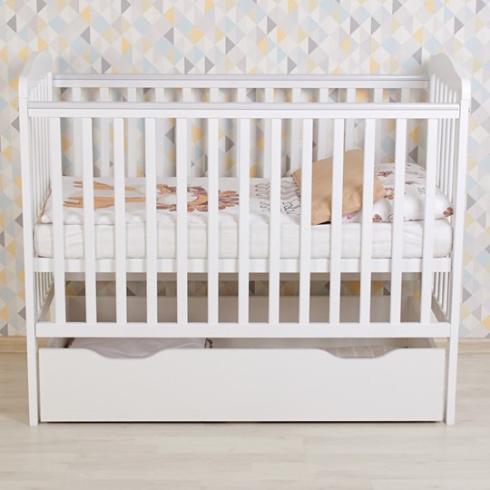 Кроватка для новорожденных POLINI Kids Simple 310-01 Белый в Первоуральске - изображение 8