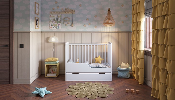 Детская кровать POLINI Kids Simple 310-03 Белый в Первоуральске - изображение 12