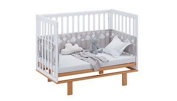Детская кроватка серия 3400 POLINI Kids Simple 340 Белый / Бук в Ревде - предосмотр 10