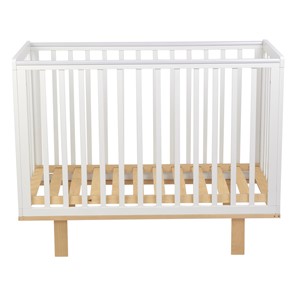 Кровать для новорожденных серия 3400 POLINI Kids Simple 340 Белый / Натуральный в Екатеринбурге - предосмотр 3