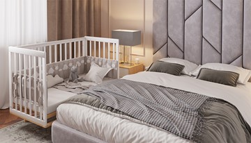 Кровать для новорожденных серия 3400 POLINI Kids Simple 340 Белый / Натуральный в Екатеринбурге - предосмотр 9