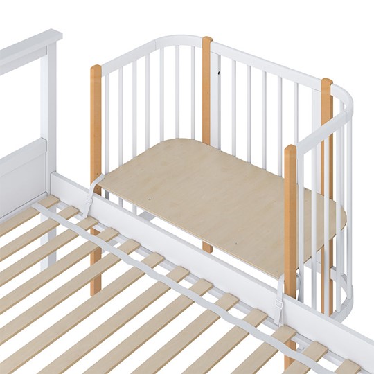 Детская кровать POLINI Kids Simple 105 Белый / Бук в Каменске-Уральском - изображение 3
