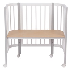 Кроватка детская приставная POLINI Kids Simple 105 Белый / Серый в Артемовском - предосмотр 4