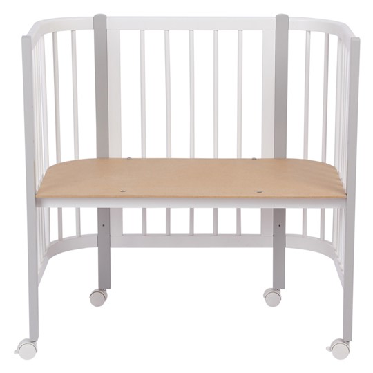 Кроватка детская приставная POLINI Kids Simple 105 Белый / Серый в Ревде - изображение 4