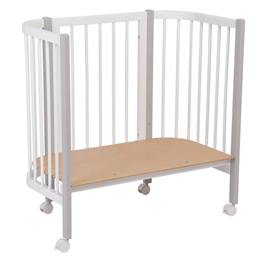 Кроватка детская приставная POLINI Kids Simple 105 Белый / Серый в Ревде - изображение 6