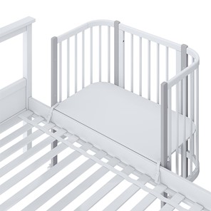 Кроватка-трансформер POLINI Kids Simple 120 Белый / Серый в Красноуфимске - предосмотр 4