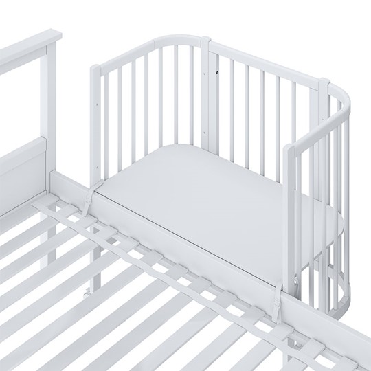 Кроватка приставная POLINI Kids Simple 120 Белый в Асбесте - изображение 5