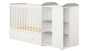 Многофункциональная кровать с комодом POLINI Kids Ameli 800 Белый / Серый, серия AMELI в Ревде