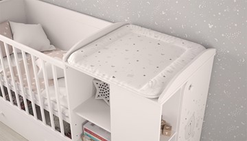 Многофункциональная кровать с комодом POLINI Kids French 800 TEDDY Белый в Ирбите - предосмотр 5