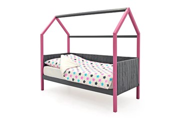 Кровать-домик детская «Svogen лаванда-графит» мягкая в Ревде