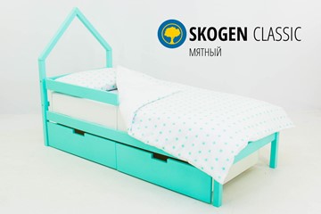 Кровать-домик детская мини Skogen мятная в Екатеринбурге