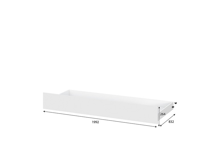 Кровать детская выкатная Токио, белый текстурный (одинарная (0,9х2,0) + выкатная) в Артемовском - изображение 4