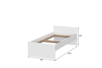 Кровать детская выкатная Токио, белый текстурный (одинарная (0,9х2,0) + выкатная) в Красноуфимске - предосмотр 3