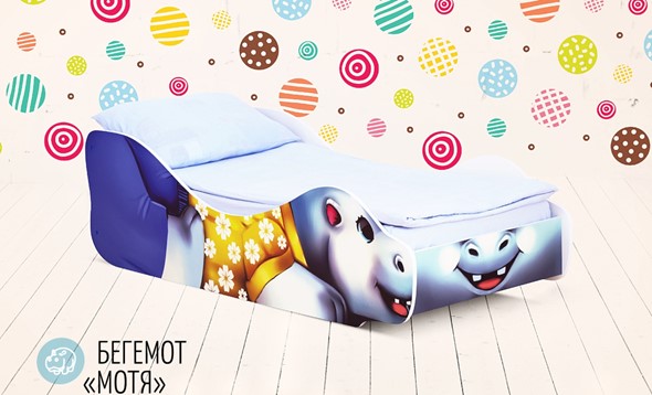 Детская кровать-зверёнок Бегемот-Мотя в Екатеринбурге - изображение